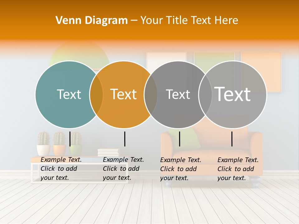 Colorful Indoor Livingroom PowerPoint Template