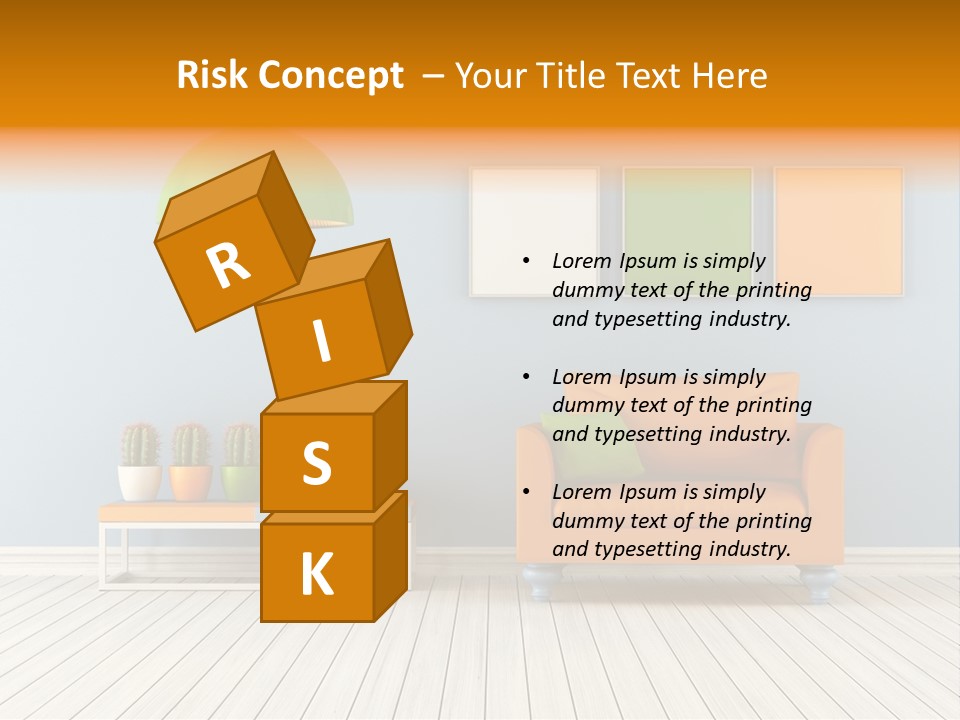 Colorful Indoor Livingroom PowerPoint Template