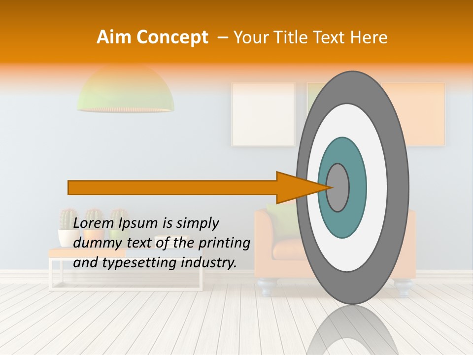 Colorful Indoor Livingroom PowerPoint Template