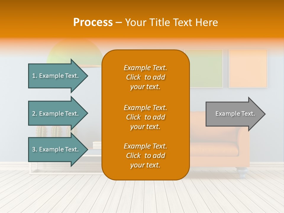 Colorful Indoor Livingroom PowerPoint Template