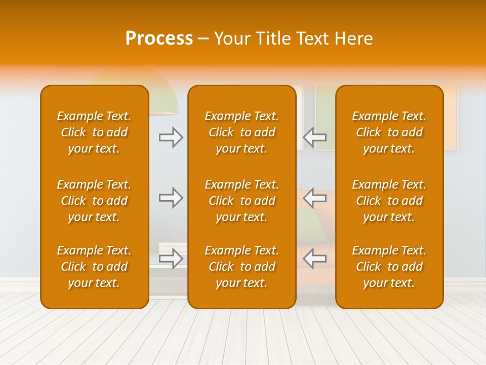 Colorful Indoor Livingroom PowerPoint Template