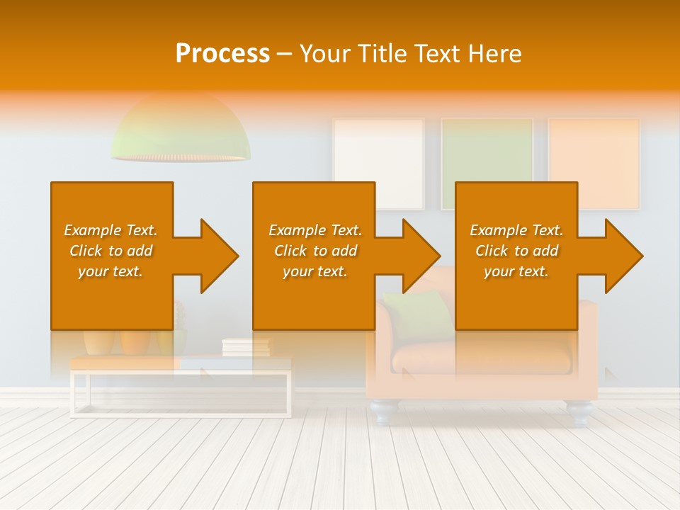 Colorful Indoor Livingroom PowerPoint Template