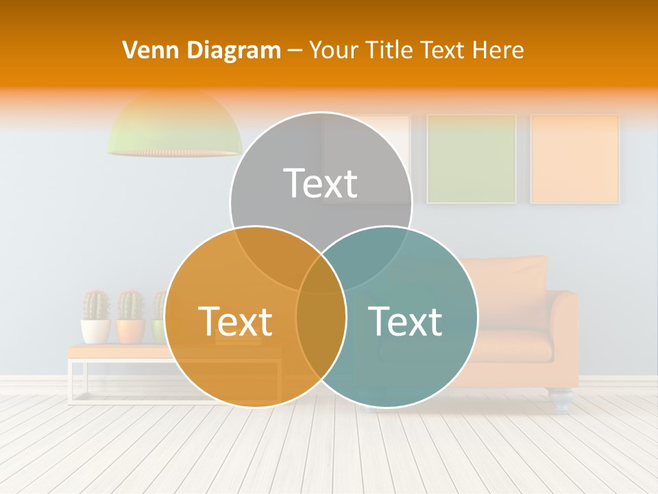 Colorful Indoor Livingroom PowerPoint Template