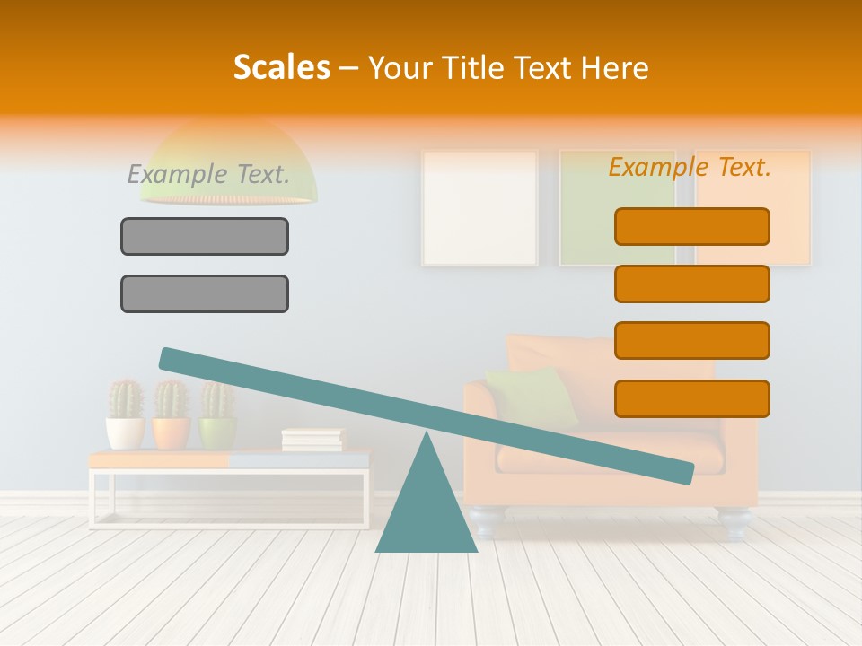 Colorful Indoor Livingroom PowerPoint Template