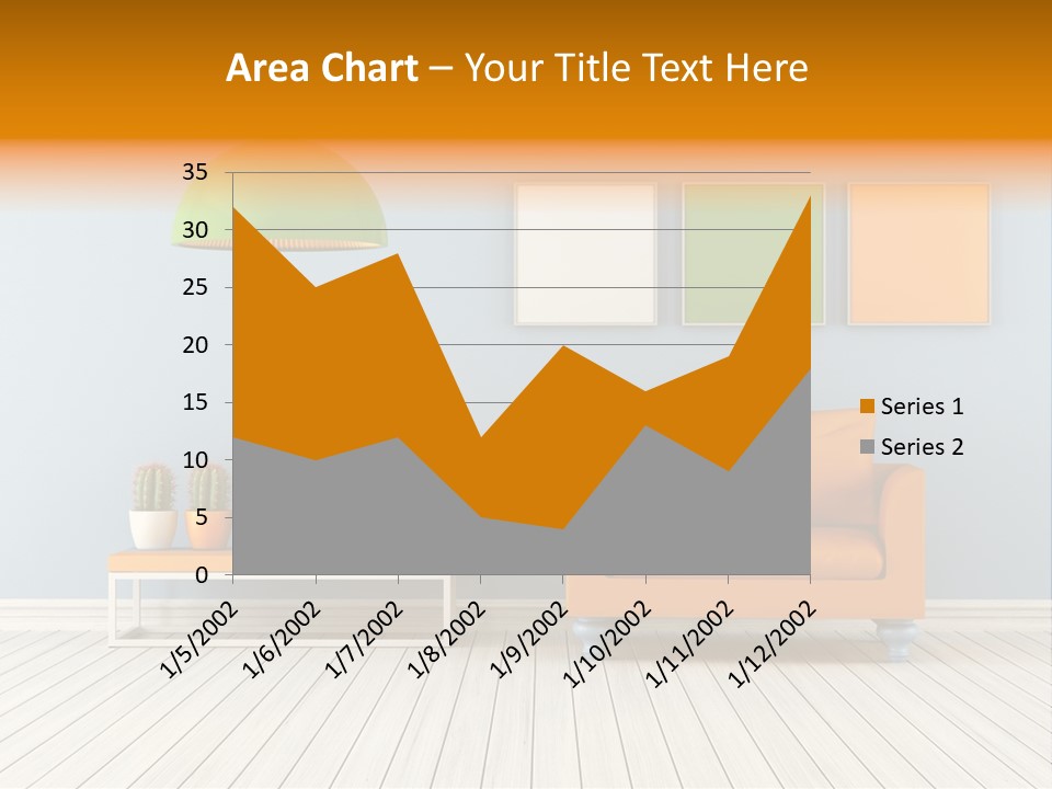 Colorful Indoor Livingroom PowerPoint Template