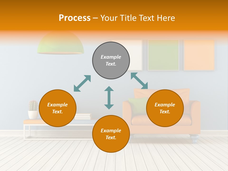 Colorful Indoor Livingroom PowerPoint Template