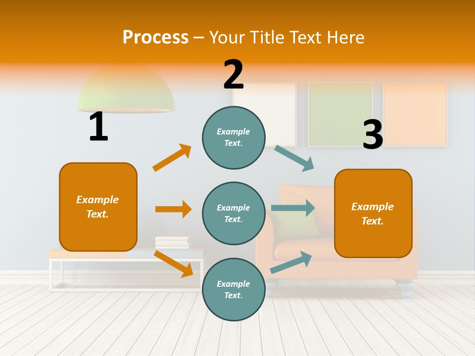 Colorful Indoor Livingroom PowerPoint Template