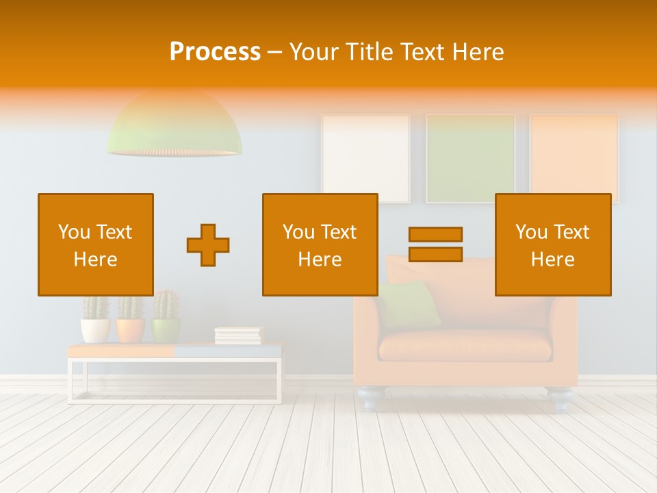 Colorful Indoor Livingroom PowerPoint Template
