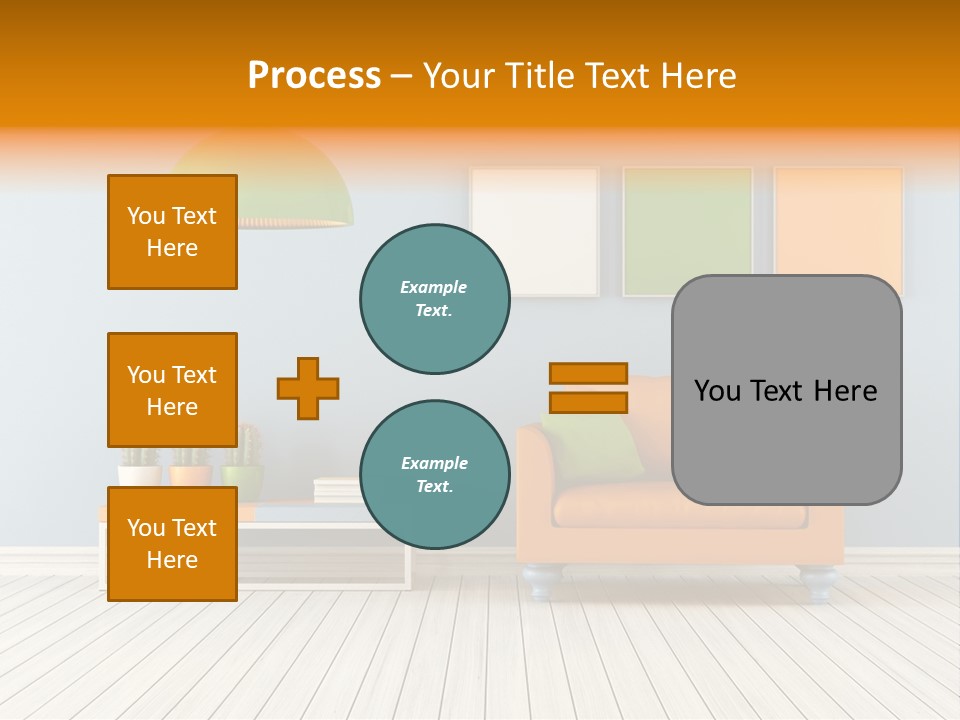 Colorful Indoor Livingroom PowerPoint Template