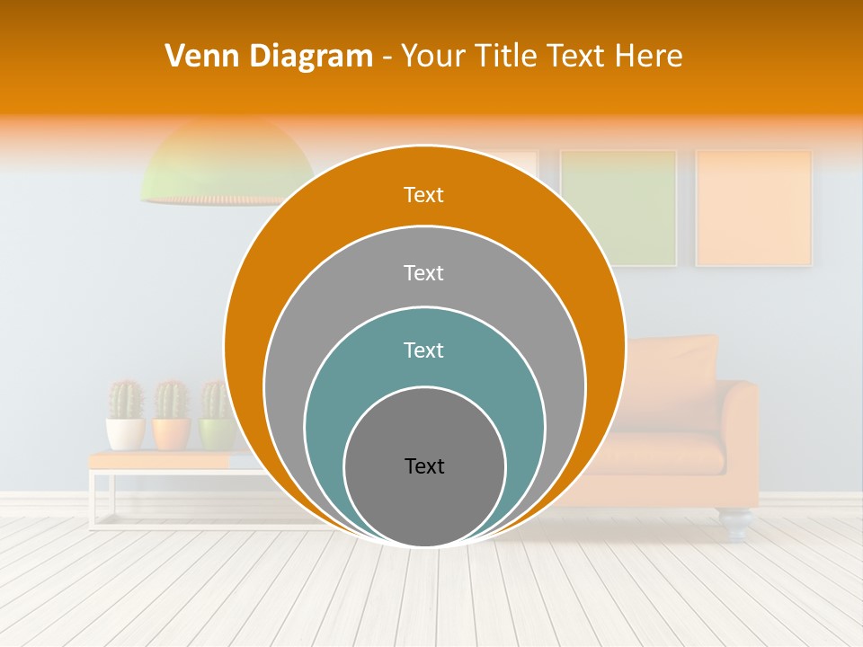 Colorful Indoor Livingroom PowerPoint Template