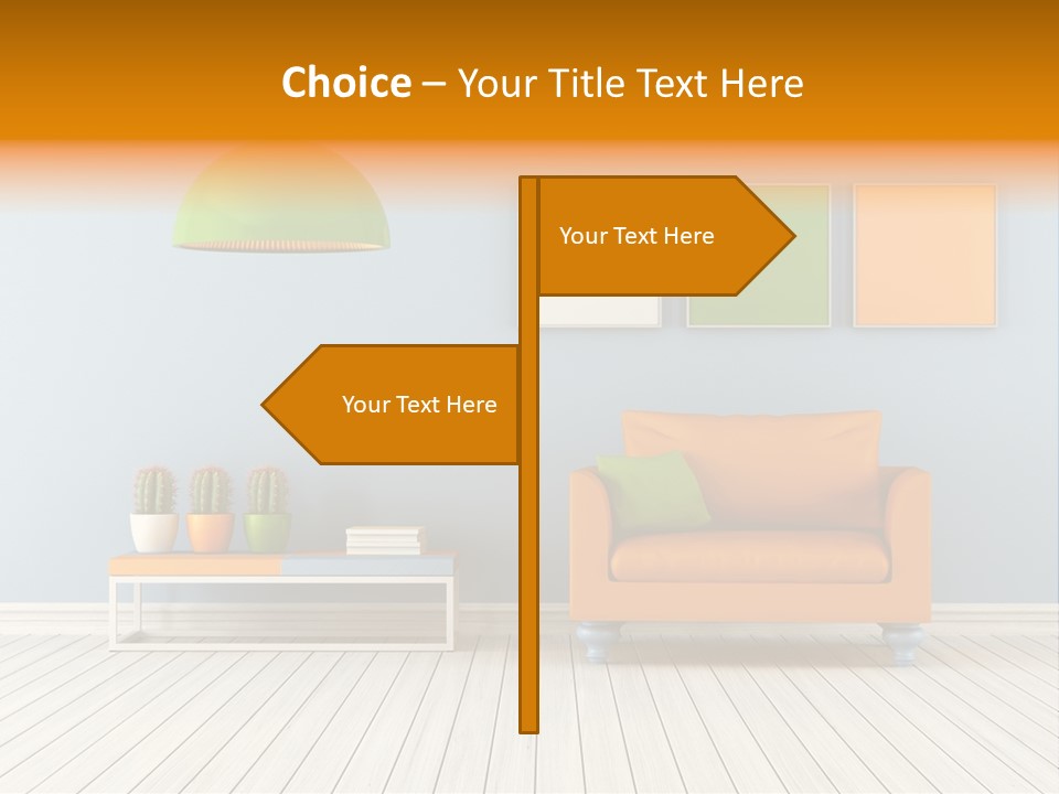 Colorful Indoor Livingroom PowerPoint Template