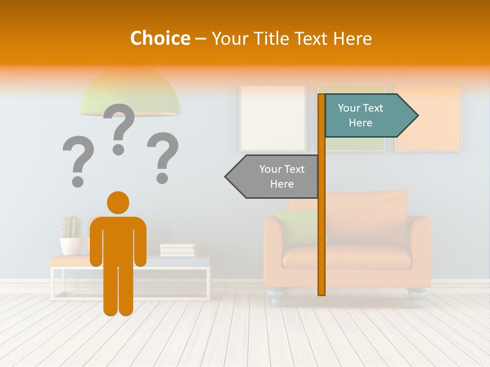 Colorful Indoor Livingroom PowerPoint Template