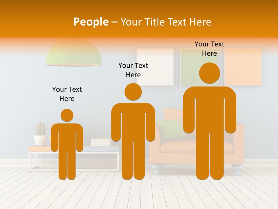 Colorful Indoor Livingroom PowerPoint Template