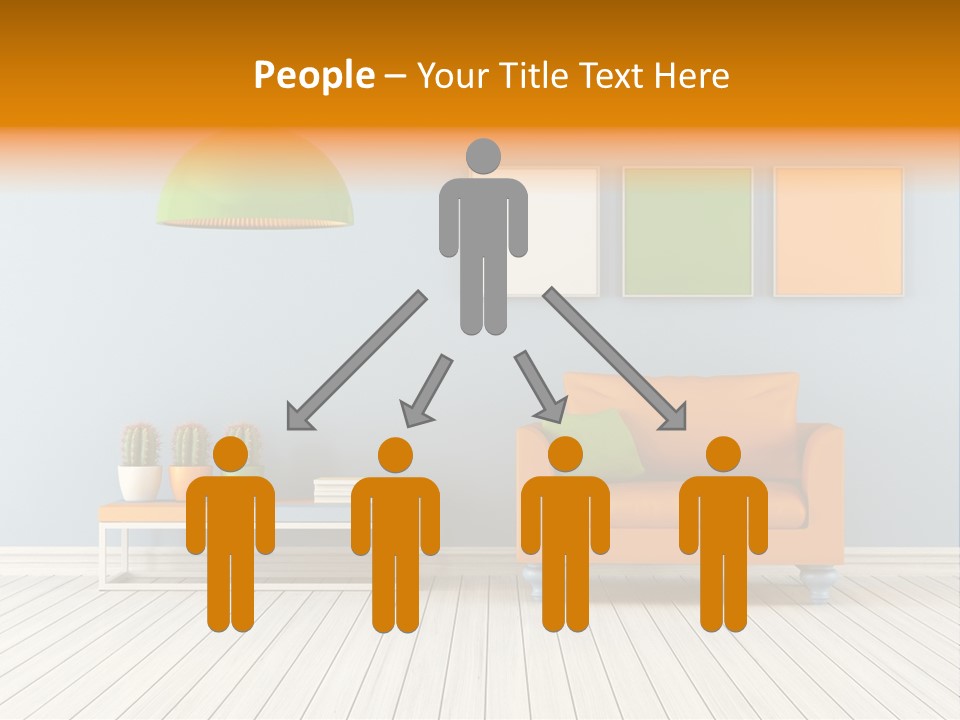 Colorful Indoor Livingroom PowerPoint Template