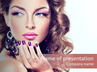 Fashion Close Up Beauty PowerPoint Template