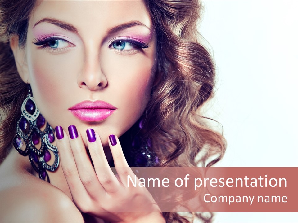 Fashion Close Up Beauty PowerPoint Template