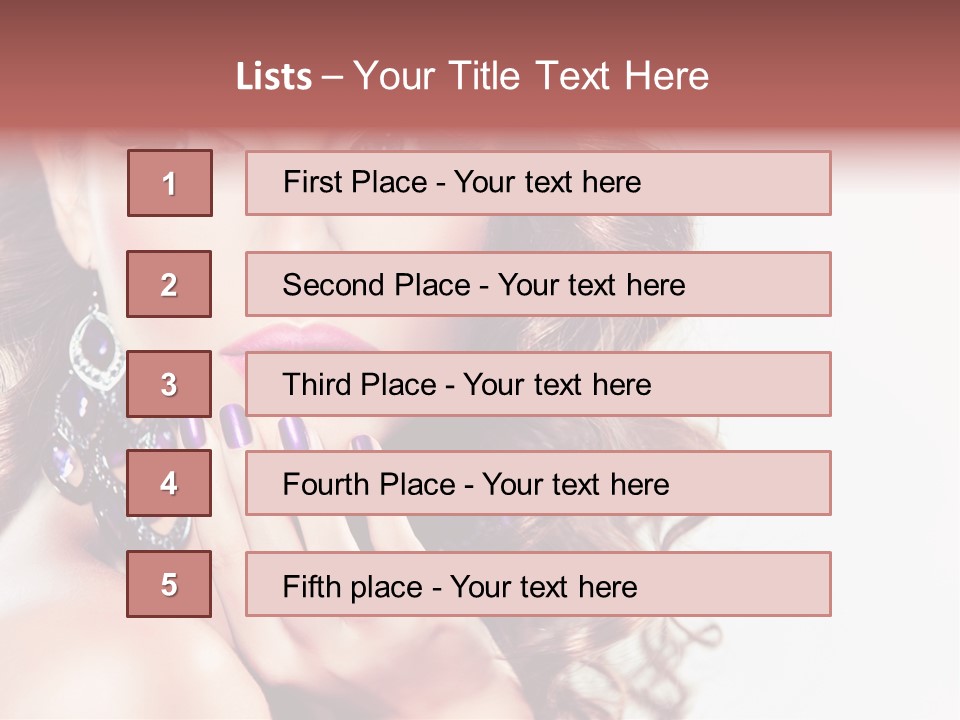 Fashion Close Up Beauty PowerPoint Template