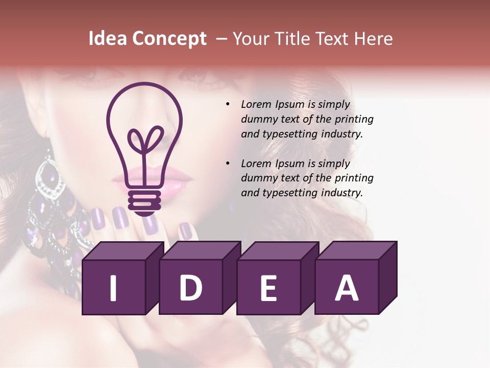 Fashion Close Up Beauty PowerPoint Template