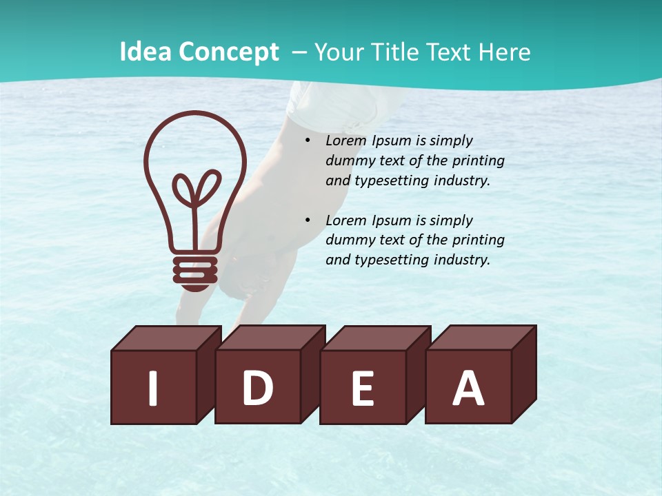 Vacation Beach Maldives PowerPoint Template