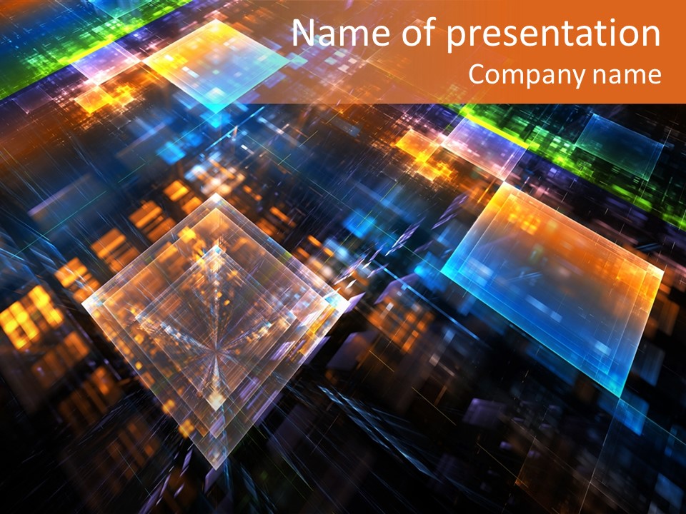 Scientific Grid Business PowerPoint Template