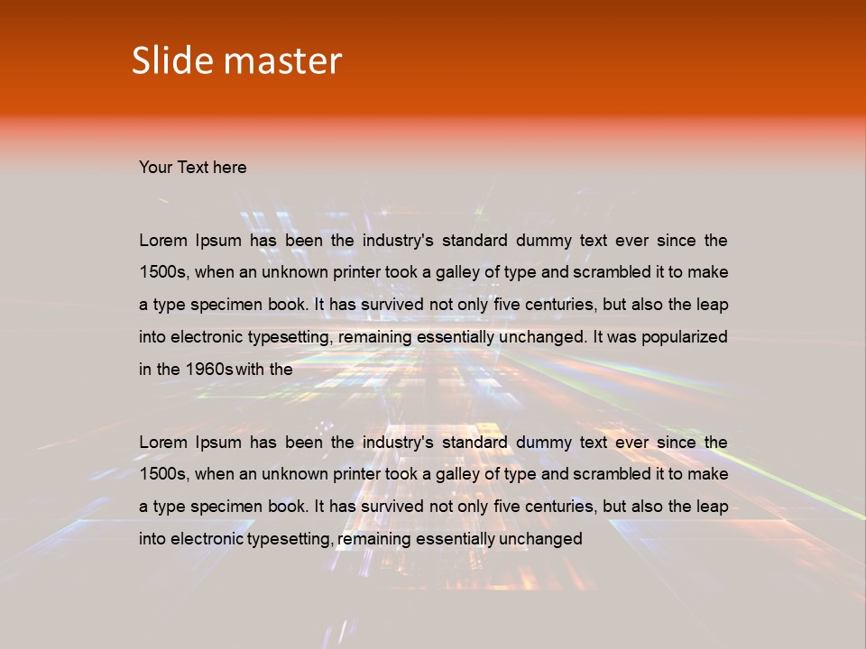 Futuristic Infinity Illustration PowerPoint Template