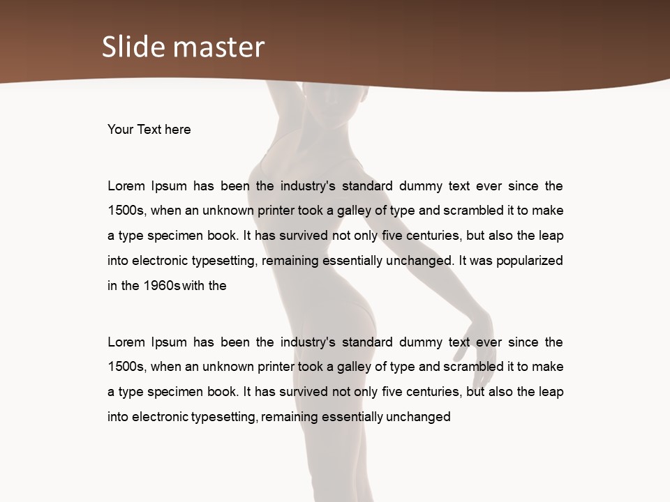 Theatrical Girl Sensuality PowerPoint Template