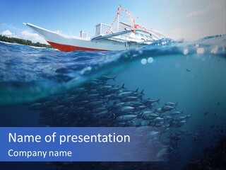 Surface Island Underwater PowerPoint Template