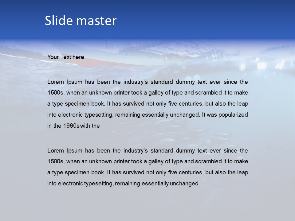 Surface Island Underwater PowerPoint Template