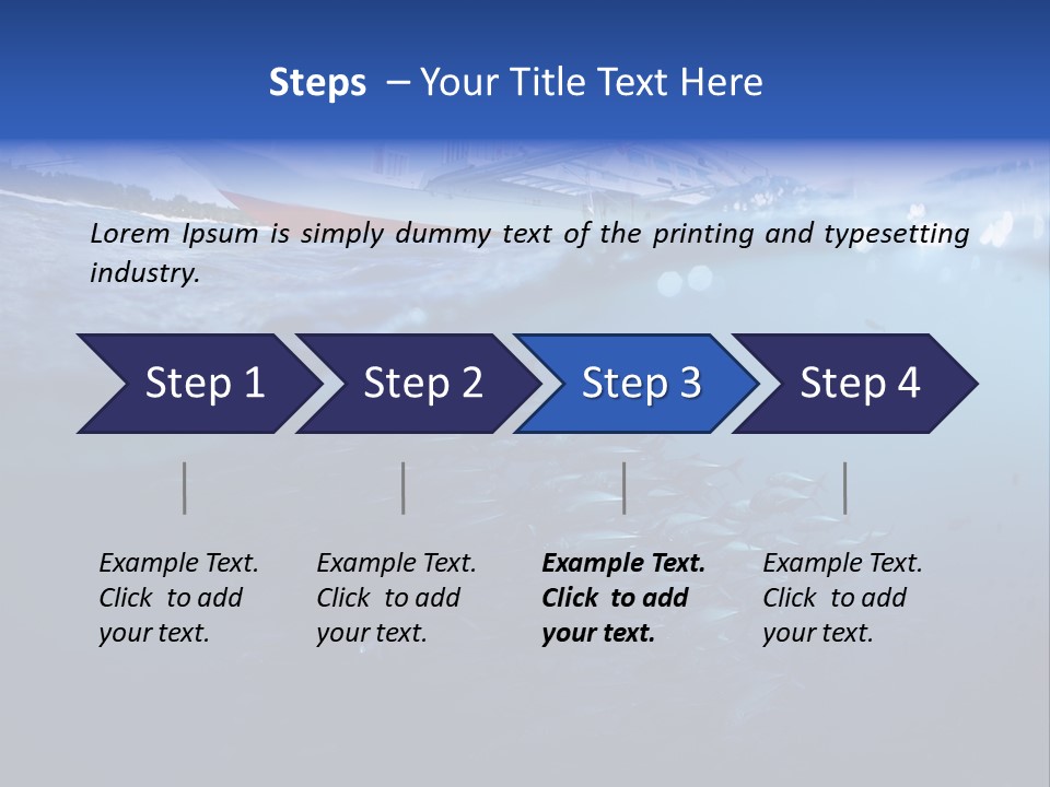 Surface Island Underwater PowerPoint Template