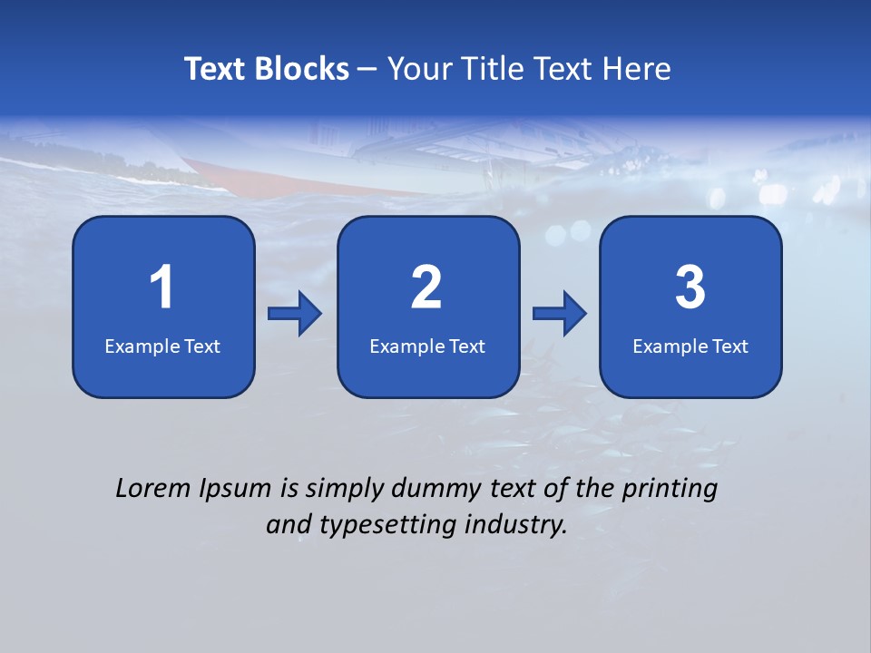 Surface Island Underwater PowerPoint Template