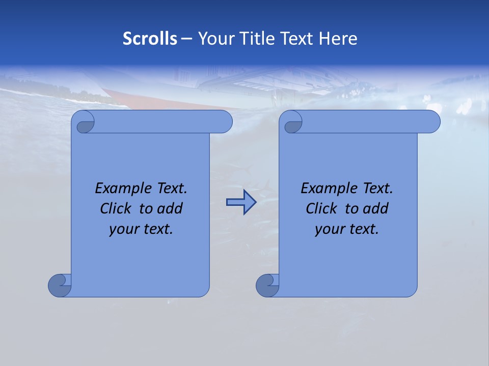 Surface Island Underwater PowerPoint Template