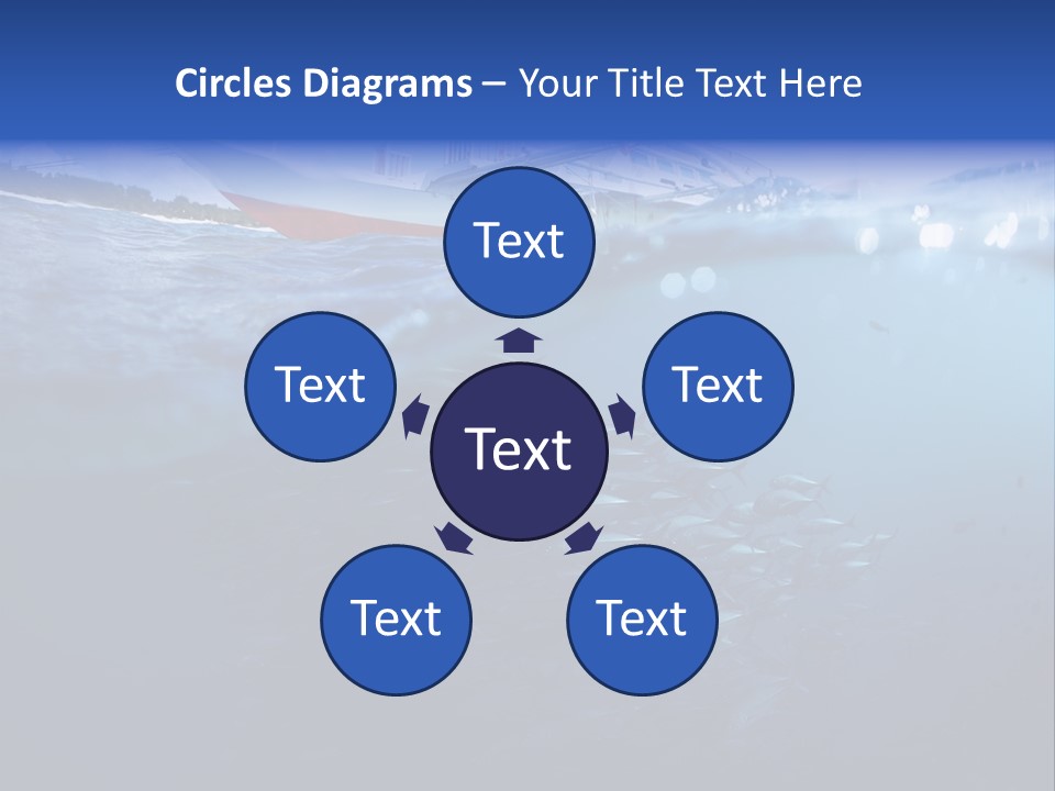 Surface Island Underwater PowerPoint Template