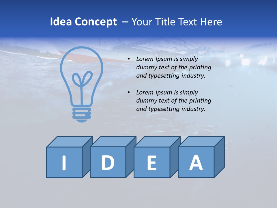 Surface Island Underwater PowerPoint Template