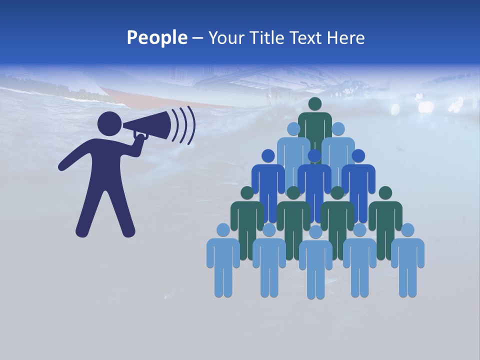 Surface Island Underwater PowerPoint Template