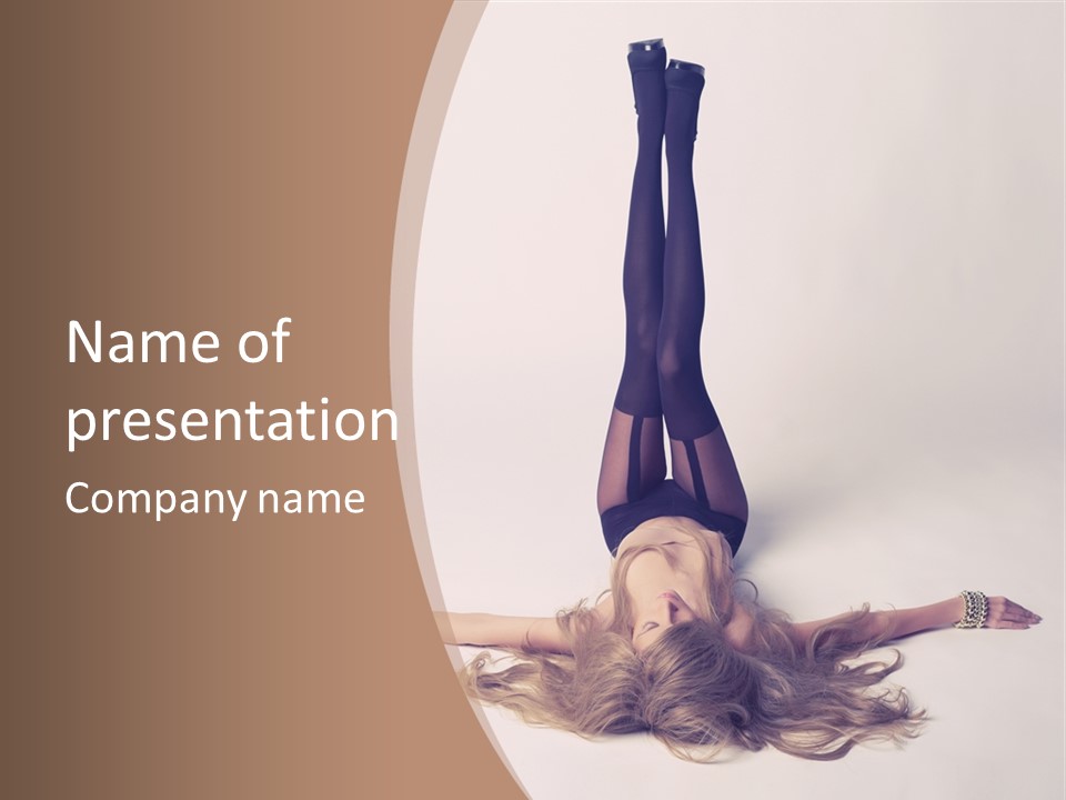 Beauty Erotic Long PowerPoint Template