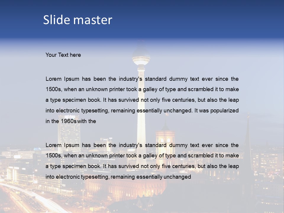Road Tower Panorama PowerPoint Template
