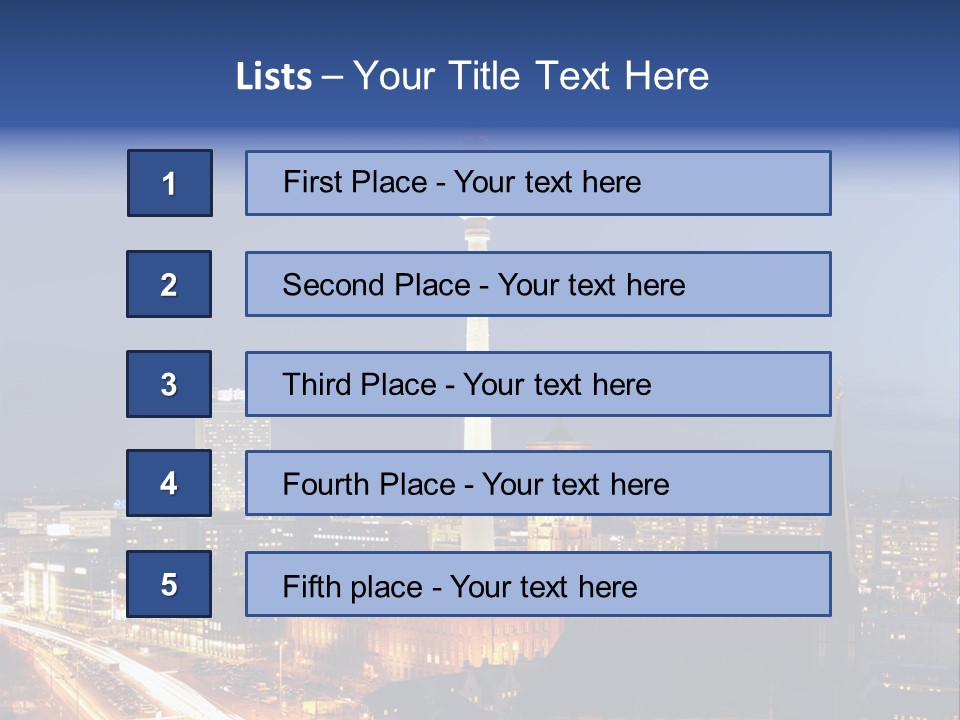 Road Tower Panorama PowerPoint Template