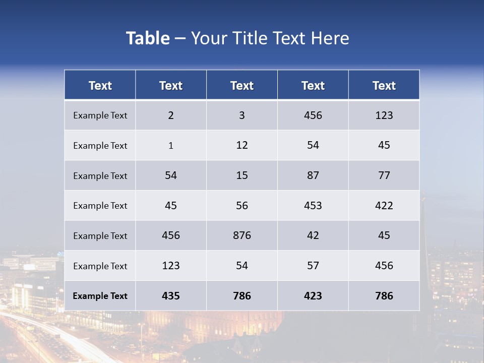 Road Tower Panorama PowerPoint Template