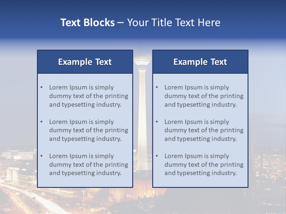Road Tower Panorama PowerPoint Template