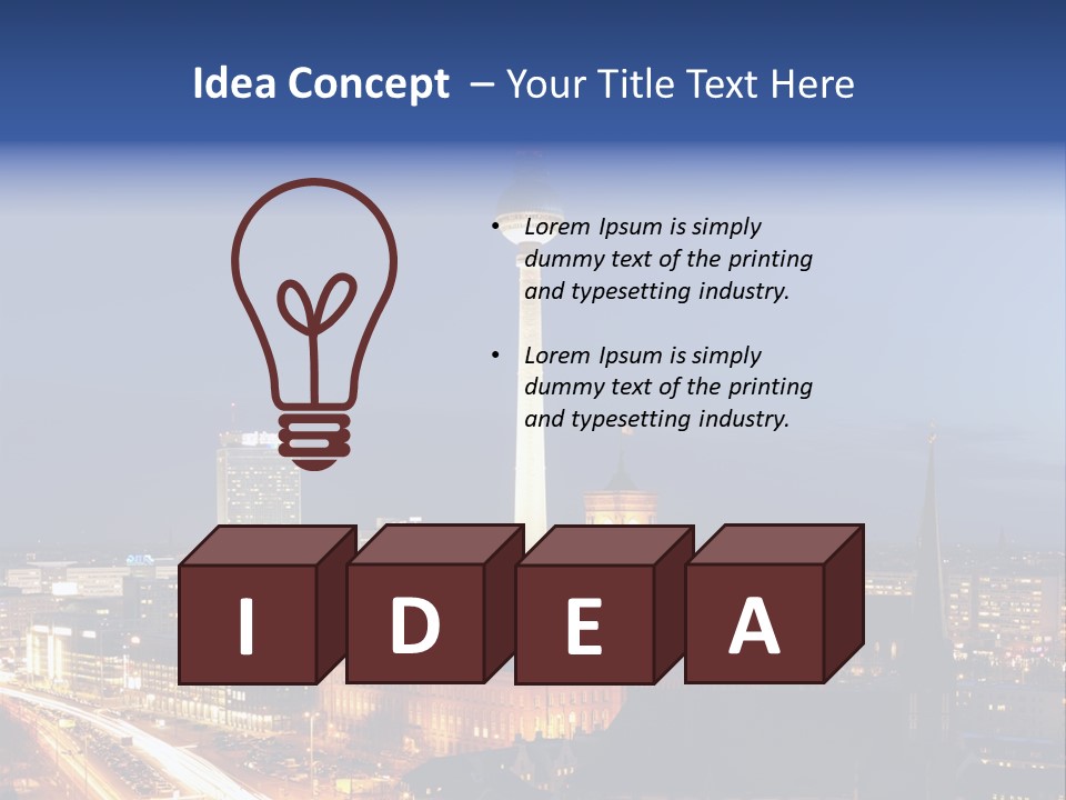Road Tower Panorama PowerPoint Template
