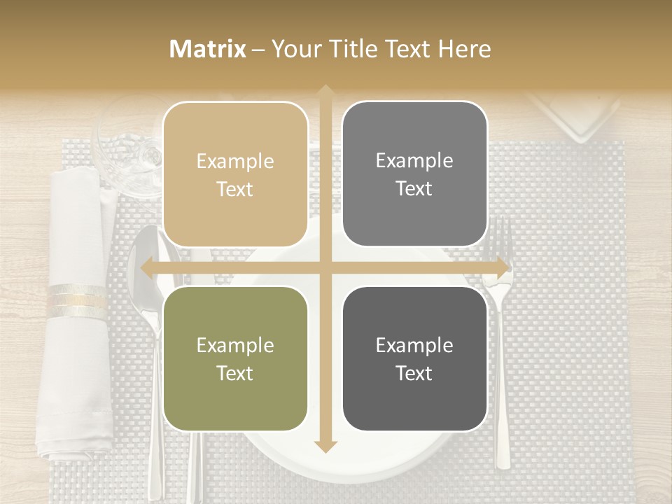 Nobody Ceramic Flatware PowerPoint Template