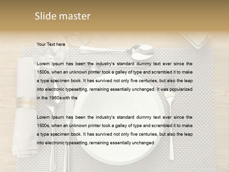 Nobody Ceramic Flatware PowerPoint Template