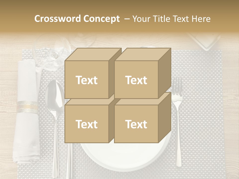 Nobody Ceramic Flatware PowerPoint Template