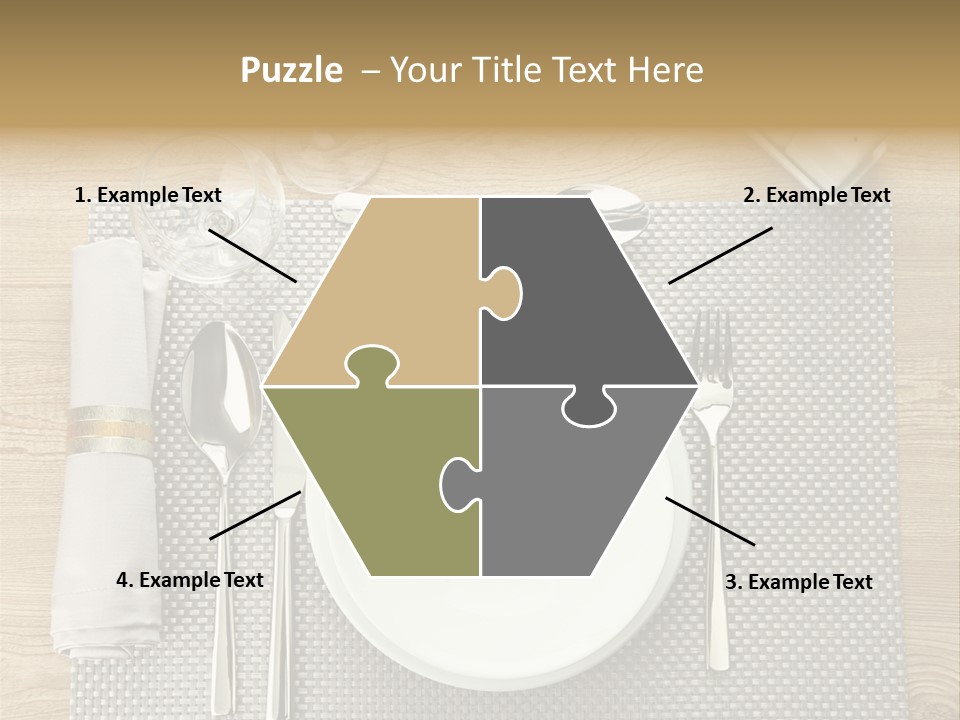 Nobody Ceramic Flatware PowerPoint Template