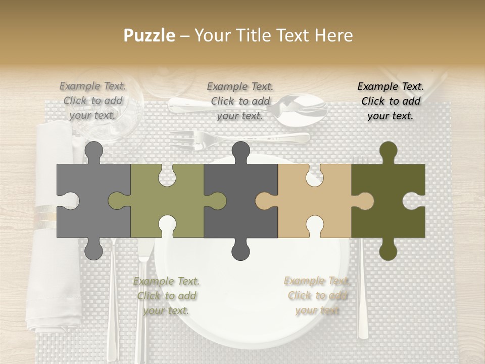 Nobody Ceramic Flatware PowerPoint Template