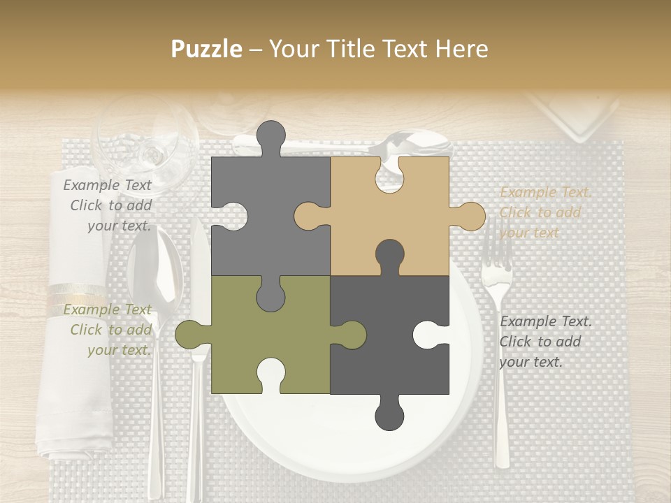 Nobody Ceramic Flatware PowerPoint Template