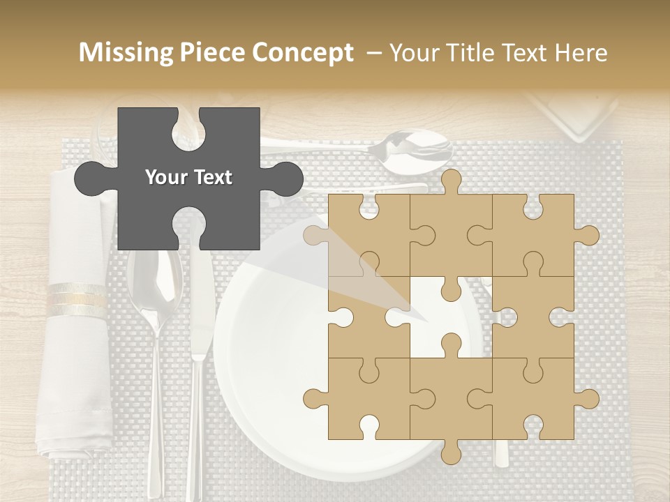 Nobody Ceramic Flatware PowerPoint Template