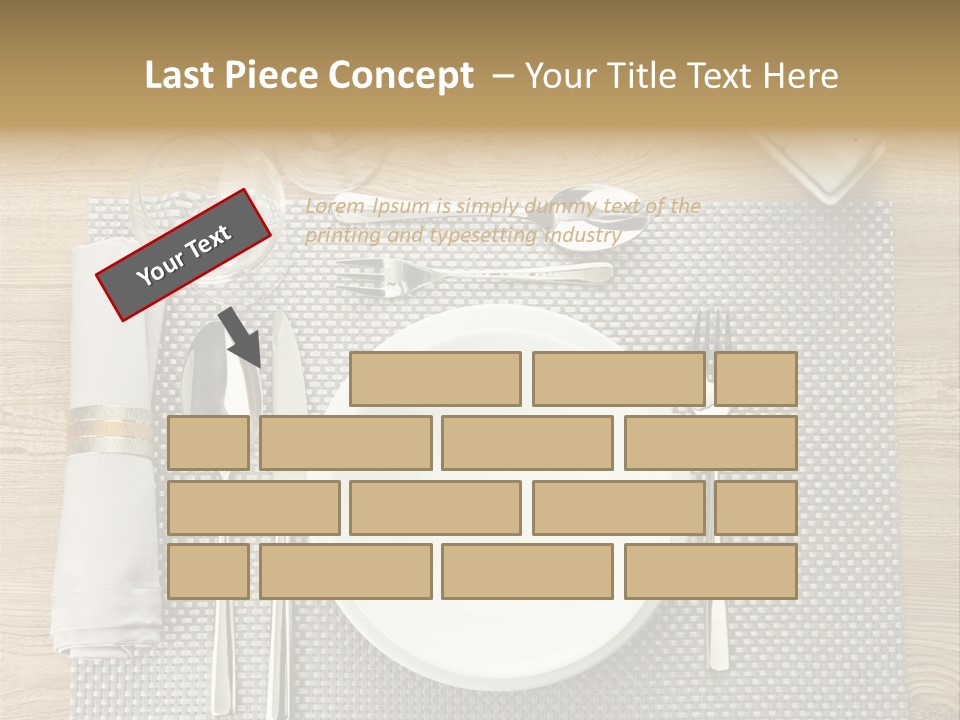 Nobody Ceramic Flatware PowerPoint Template