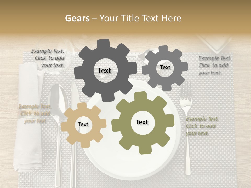 Nobody Ceramic Flatware PowerPoint Template