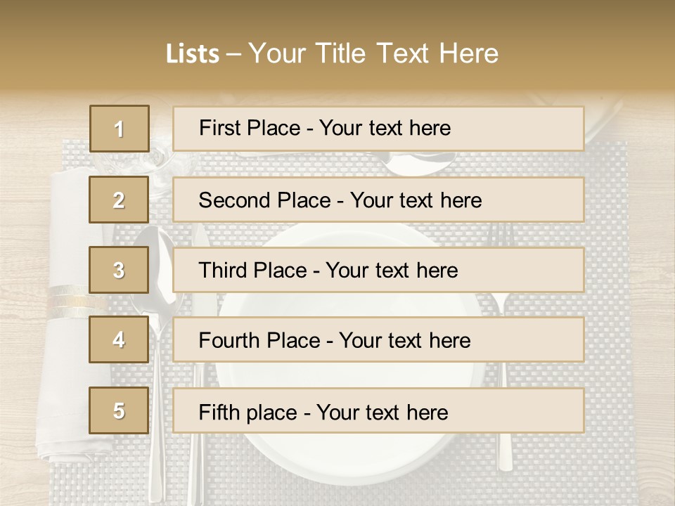Nobody Ceramic Flatware PowerPoint Template